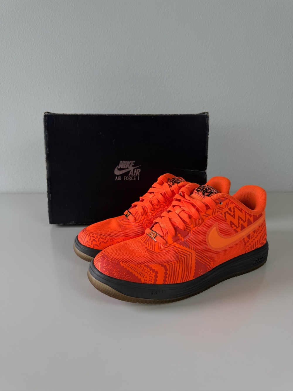 Nike Lunar Force 1 Fuse BHM Sneakers Total Orange Men’s Size 9.5 OG Box